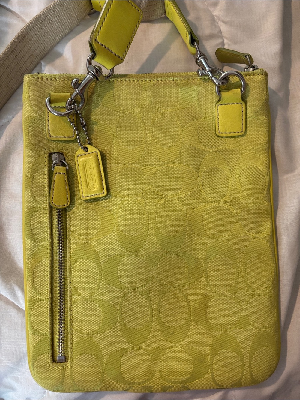 Coach Chartreuse Signature Crossbody Bag - Picture 11 of 11